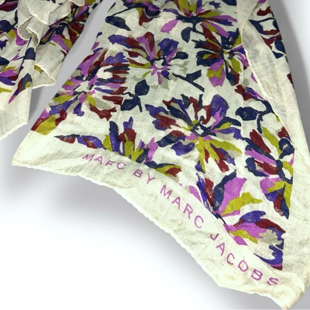 MARC by MARC JACOBS Metallic Colorful Flower Scarf